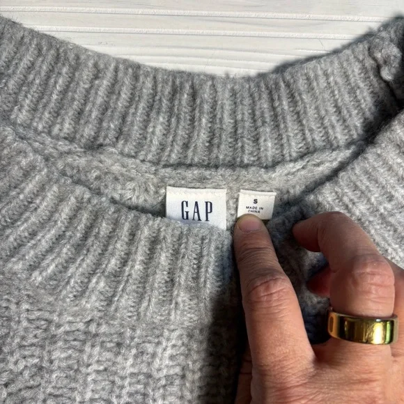 Gap Women’s Gray Cozy Fall Sweater Wool Alpaca  Blend Size Small - Picture 5 of 7
